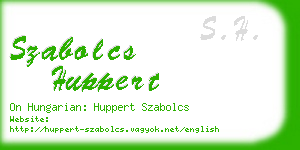 szabolcs huppert business card